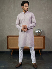Woven Design Kurta Pyjama Set for Men ( 65KP P 5518Purple ) [FF] [H-8]