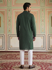Japanese Embroidered Festive Kurta Set for Men ( 65KP P 5519Olive ) [FF] [P-6]
