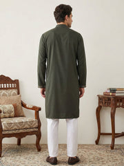 Japanese Embroidery Traditional Kurta Set ( 65KP P 5520Grey ) [FF] [B-1-2]