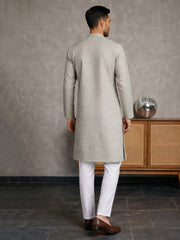 Foil Printed Cotton Blend Kurta Pyjama Set ( 65KP P 5523Off-White ) [FF] [A-14]