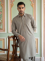 Premium Japanese Embroidery Pathani Kurta Set ( 65KP 5539Beige ) [FF] [F-8]