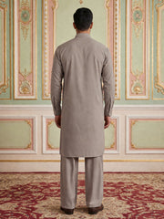 Premium Japanese Embroidery Pathani Kurta Set ( 65KP 5539Beige ) [FF] [F-8]