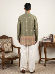 Cotton Blend Printed Kurta with Korean Pant Set ( 65KP PJ11W 5579Olive ) [FF] [G-10]