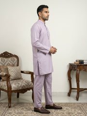 Classic Silk Blend Kurta Pyjama Set for Men ( 65KP 5586Lavender ) [FF] [WAISTCOAT]