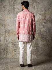 Cotton Blend Ethnic Printed Kurta With Korean Pants ( 65KP PJ11W 5614Pink )
