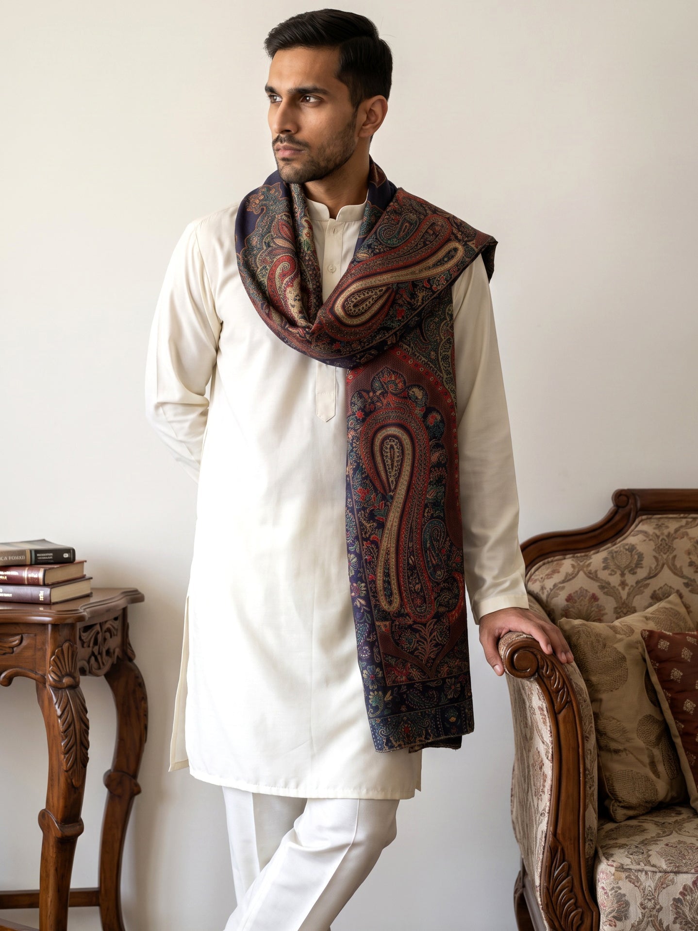 DesiQlo Men Solid Kurta Pyjama Set - White