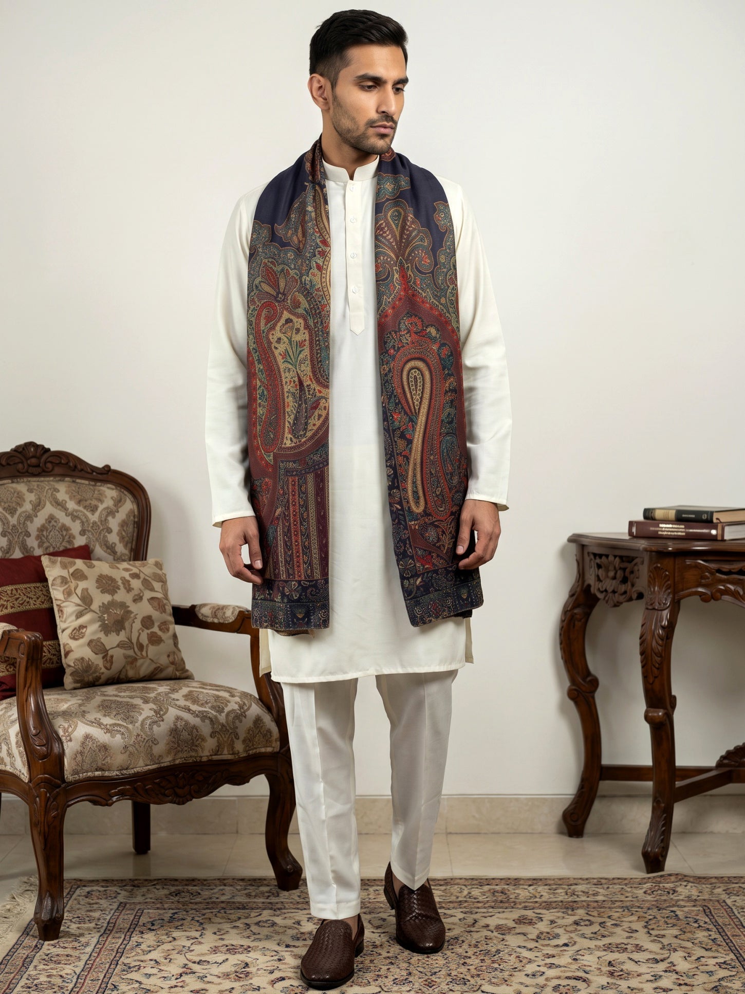 DesiQlo Men Solid Kurta Pyjama Set - White