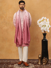 Embroidered Silk Blend Kurta Set with Dupatta (65KP D 5439 Pink ) [FF] [Q-7]