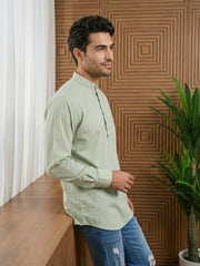 Pista Green Casual Solid Short Kurta ( 65SK 5397Pista ) [FF] [P-7]