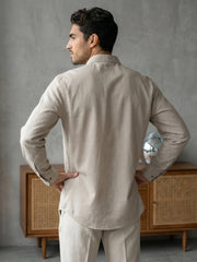 Men’s Solid Pure Cotton Short Kurta ( 65SK 5398Beige ) [FF] [P-16]