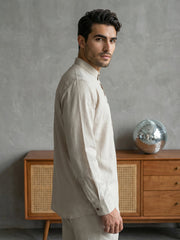 Men’s Solid Pure Cotton Short Kurta ( 65SK 5398Beige ) [FF] [P-16]