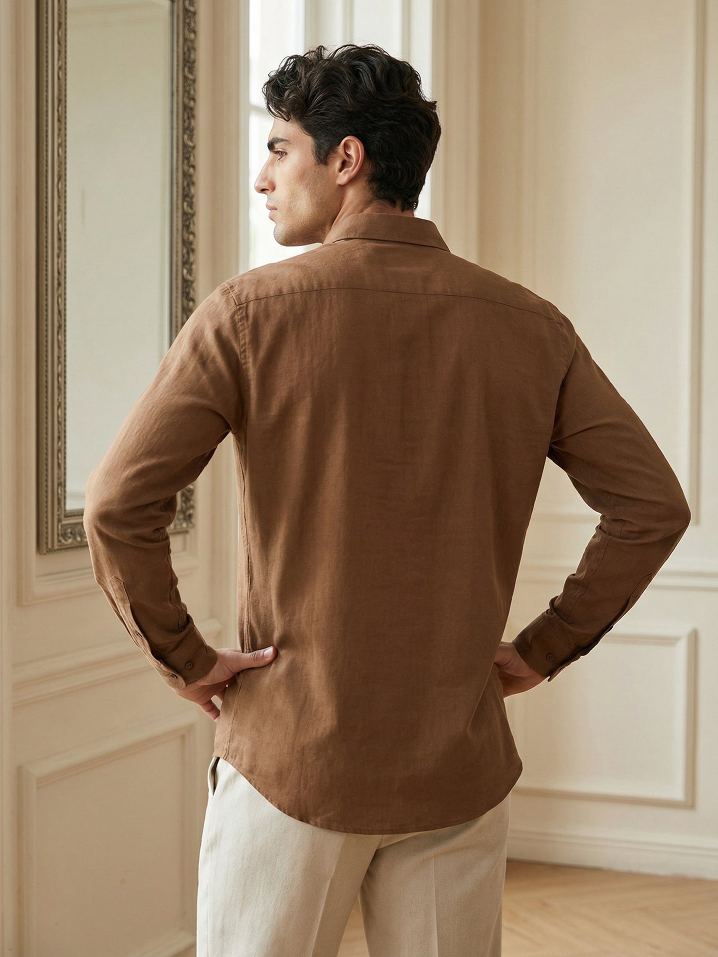 DesiQlo Men Solid Kurta Only - Brown