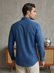 Men’s Solid Pure Cotton Short Kurta ( 65SK 5398Navy ) [FF] [P-16]