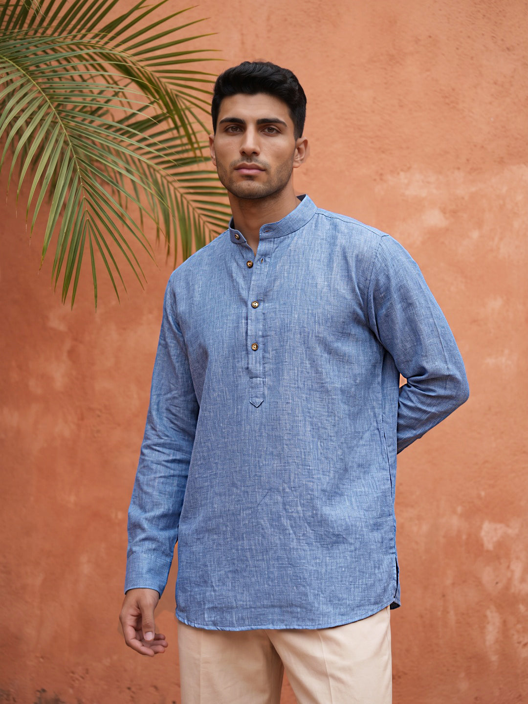 DesiQlo Men Solid Kurta Only - Blue
