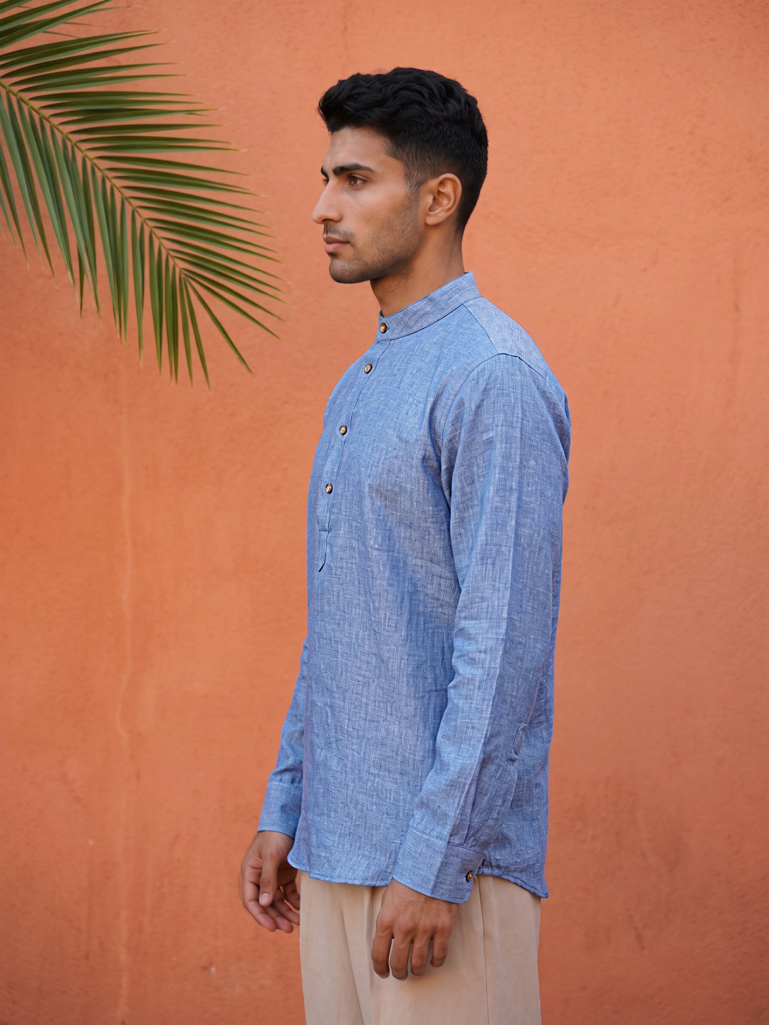 DesiQlo Men Solid Kurta Only - Blue