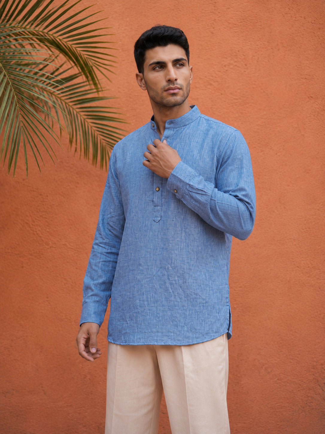 DesiQlo Men Solid Kurta Only - Blue