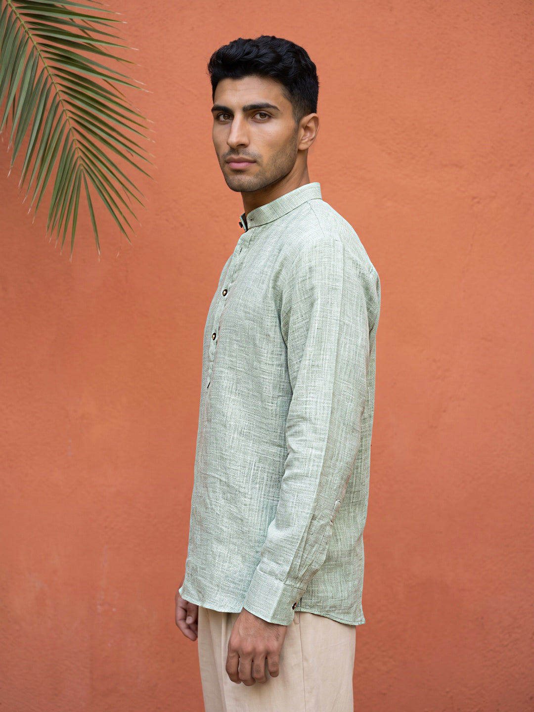 DesiQlo Men Solid Kurta Only - Green