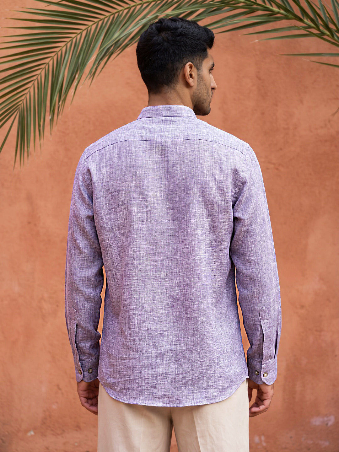 DesiQlo Men Solid Kurta Only - Purple