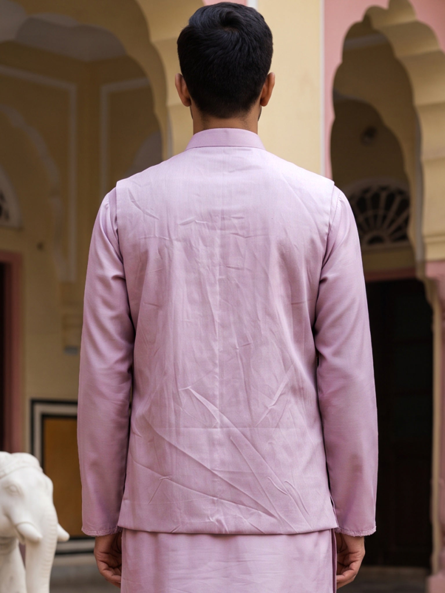 DesiQlo Men Embroidered Nehru Jacket and Kurta Pyjama Set...