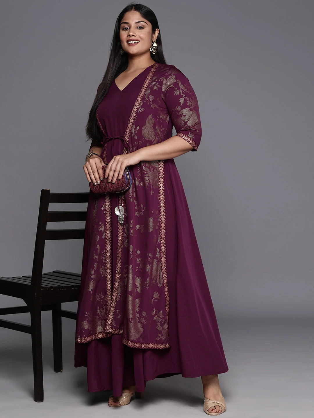 Floral Plus Size Maxi Dress | Indian Dresses Online