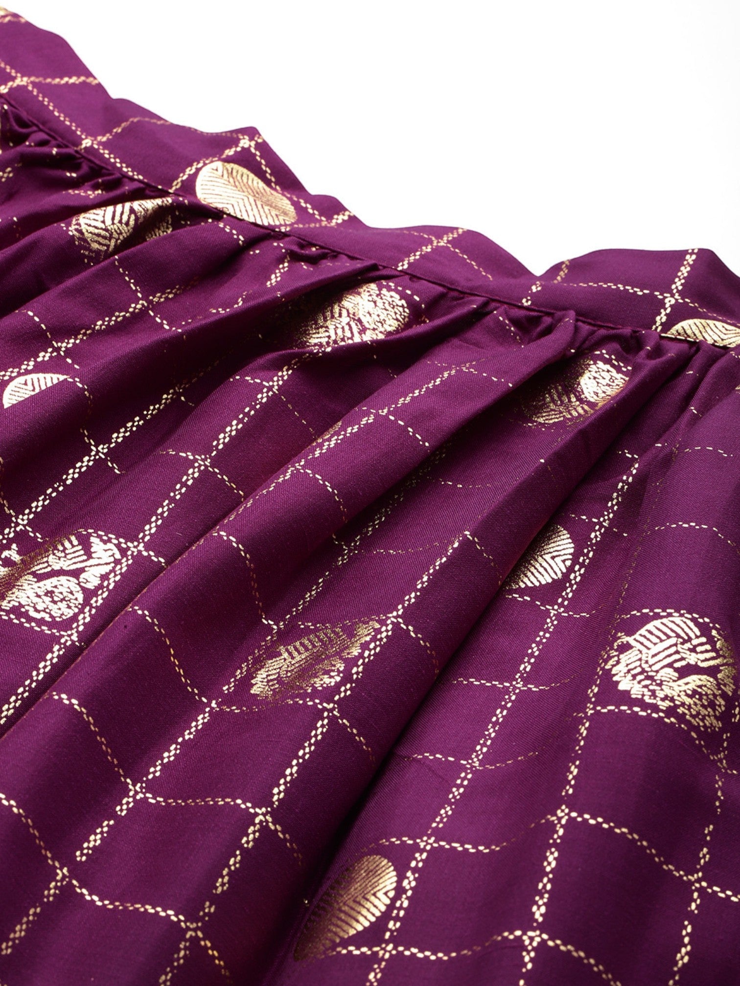 Checked Maxi Skirt - Women's Ethnic Wear & Long Ethnic Skirts