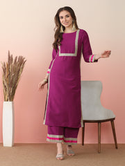 Round Neck Regular Sleeves Straight Kurta Set-AHKUPZ-COMBO-984
