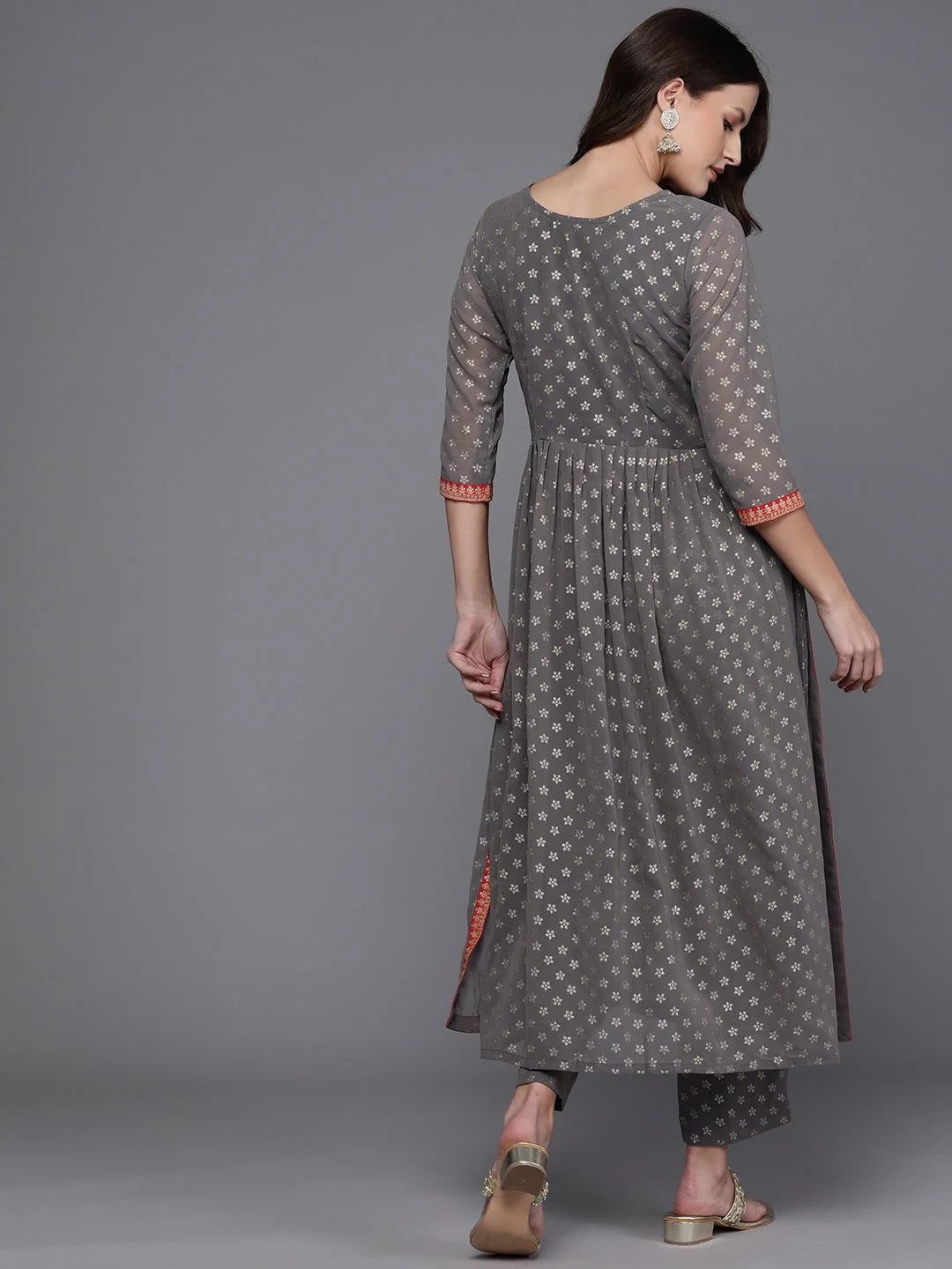 Ethnic Printed Sequinned Women's Kurta Set | Indian Kurta Sets