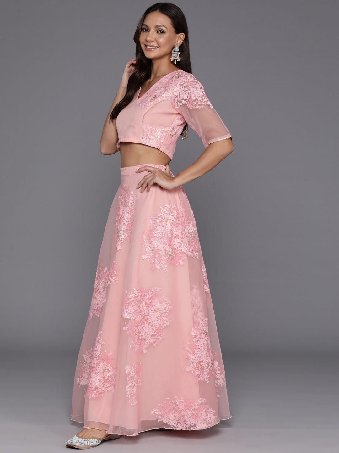 Printed Organza Lehenga - Designer Wedding Lehenga for Women