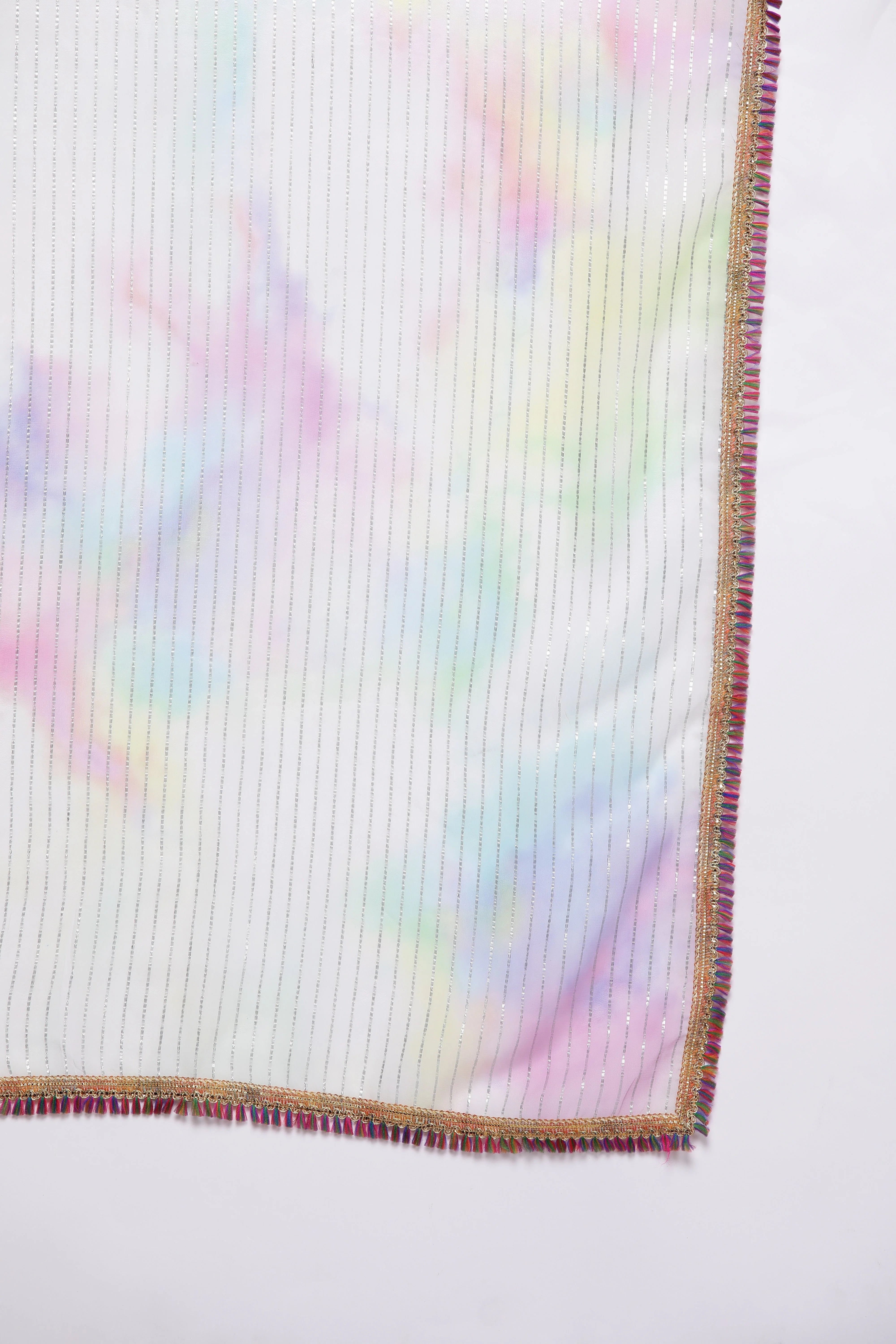 Tie Dye Kurta Palazzo Set with Dupatta and Gotta Patti Work