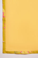 Yellow Viscose Floral Printed Straight Kurta Sets PKSKD3163