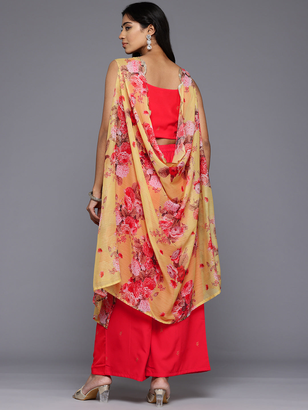 Ethnic Printed Co ord Sets with Shrug: Top & Palazzos
