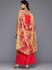 Ethnic Printed Top & Palazzos With Shrug-AHTPDUPZ-COMBO-976