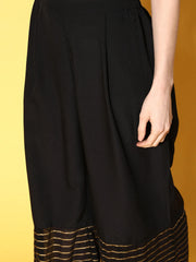 Black Printed Tunic With Palazzos-AHTUPZ-COMBO-569