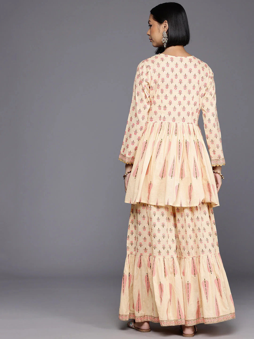 Ethnic Kurti Sharara Set - Women's Two Piece Sets Online Shop