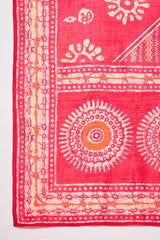 Pink Rayon Blend Floral Printed Straight Kurta Trouser With Dupatta VKSKD3214