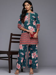 Floral Printed Tunic With Palazzos-AHTUPZ-COMBO-994
