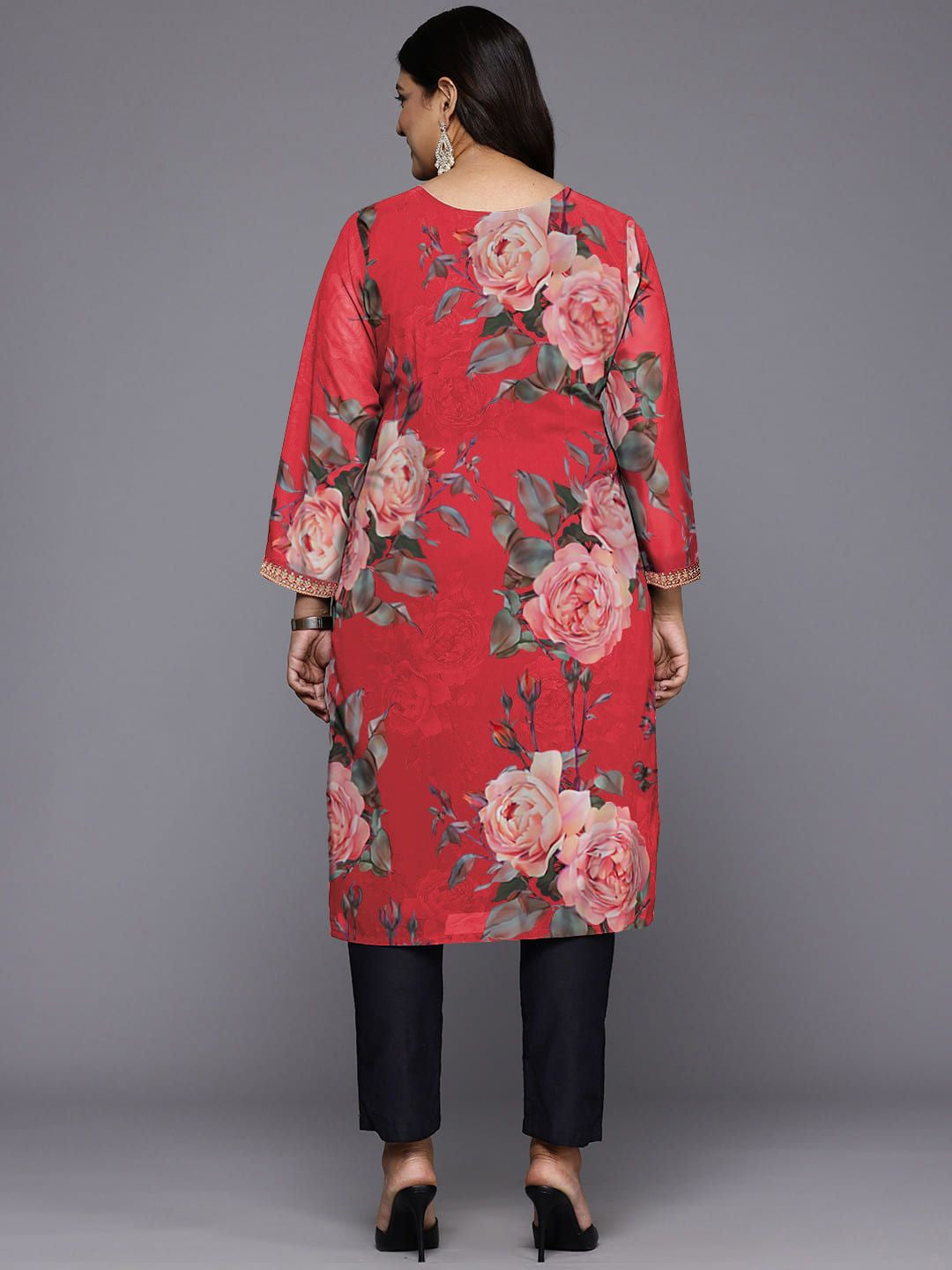 Plus Size Floral Kurta: Stylish Women's Indian Kurta Sets