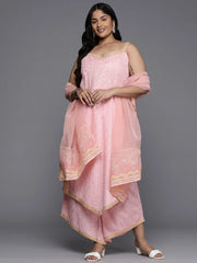 Plus Size Ethnic Motifs Printed Pure Cotton Kurta Set-AP-AHKUPZDU-COMBO-889