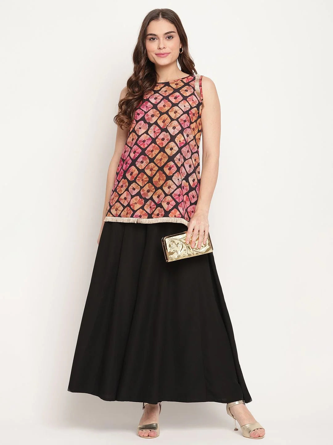 Black Shibori Co Ord Sets for Women - Palazzo Two Piece Sets