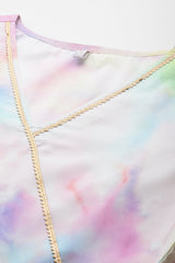 Tie and Dye Crepe Kurta Palazzo Set-AHKUPN-COMBO-967