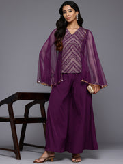 Printed Top With Palazzos-AHTUPZ-COMBO-790