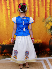 Lehenga Choli Set for Girls - Blue | BS23SI19BLA