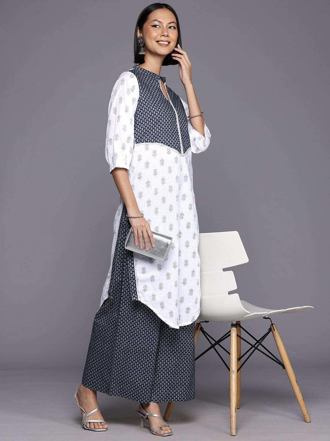 Printed Kurta Set: Elegant Women's Indian Kurta Designs