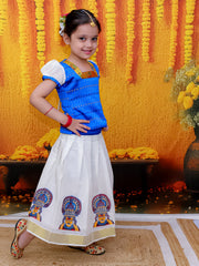 Lehenga Choli Set for Girls - Blue | BS23SI19BLA