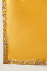 Yellow Silk Blend Solid Embroidered Kurta & Trouser With Dupatta MKPD1022