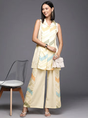 Off White Printed Tunic with Palazzos-AHTUPZ-COMBO-776