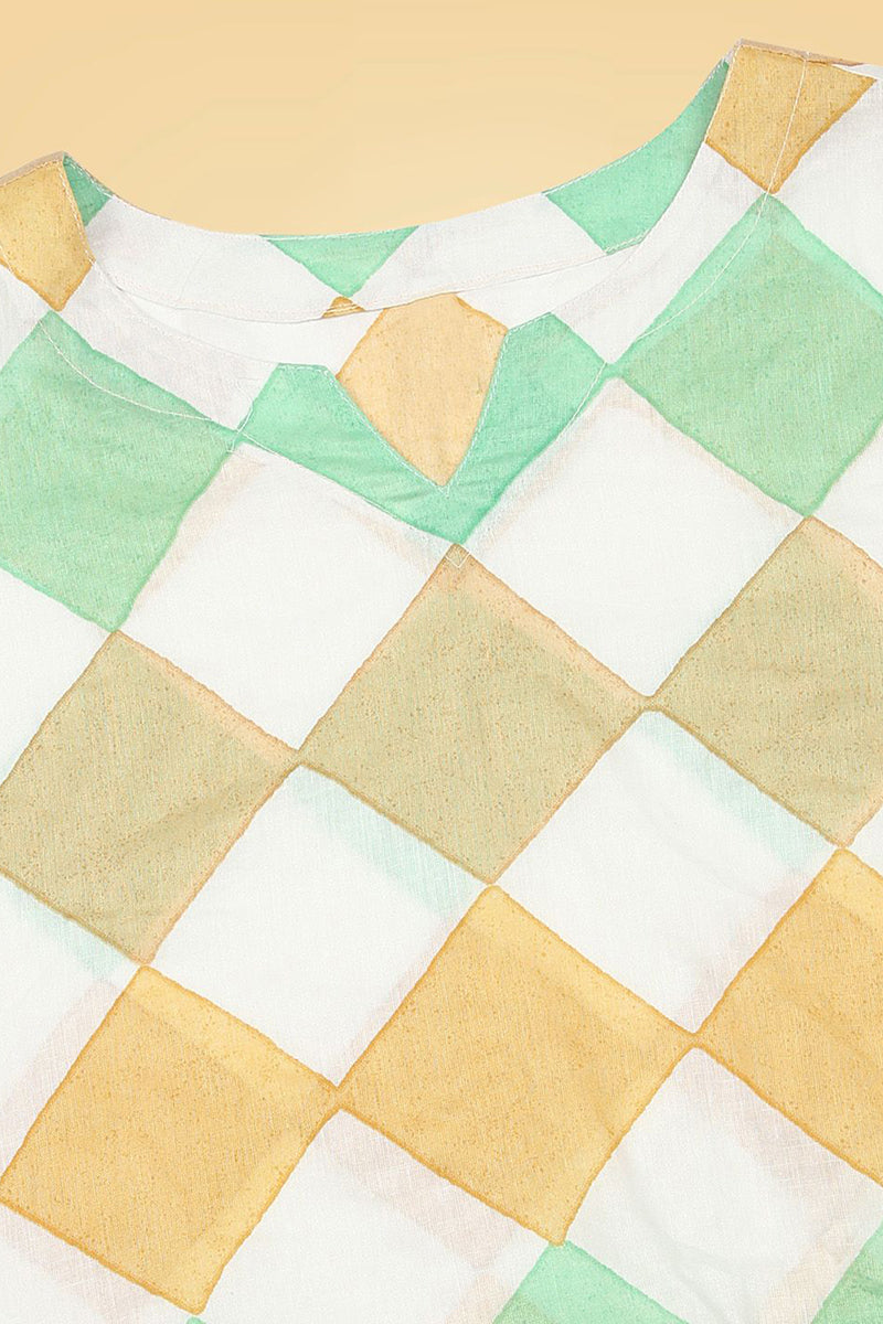 Multi Colour Pure Cotton Geometric Print Night Suit VNWK1026 | DesiQlo