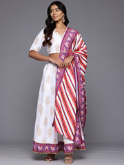 Printed Foil Print Ready to Wear Lehenga & Blouse With Dupatta-AHBLDUSK-COMBO-927