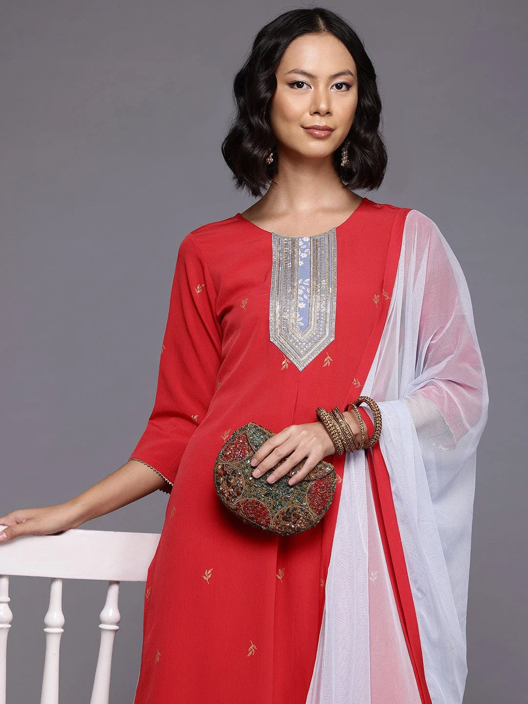 Gotta Patti Kurta Palazzo Set - Ethnic Print, Vibrant Style