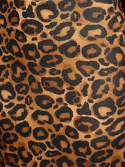 Front Twist Crop Top With Pencil Skirt In Leopard Print
